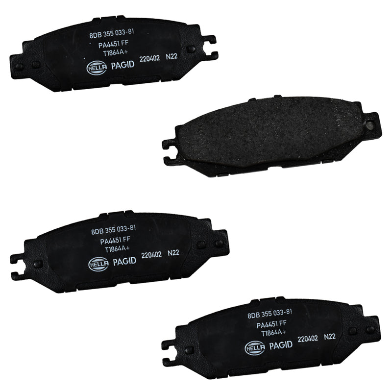 HELLA Brakes Ceramic & Semi-Metallic DISC BRAKE PAD SET - 355033811