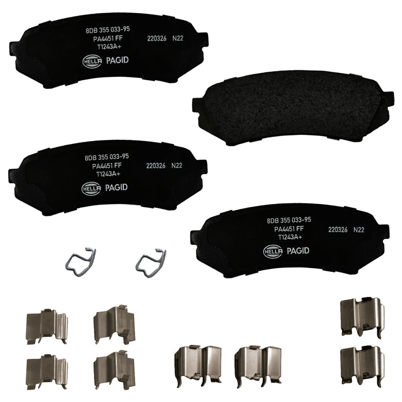 HELLA Brakes Ceramic & Semi-Metallic DISC BRAKE PAD SET - 355033951