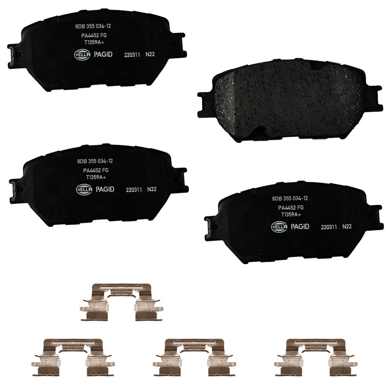 HELLA Brakes Ceramic & Semi-Metallic DISC BRAKE PAD SET - 355034121