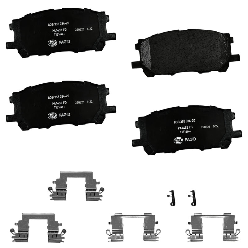HELLA Brakes Ceramic & Semi-Metallic DISC BRAKE PAD SET - 355034201