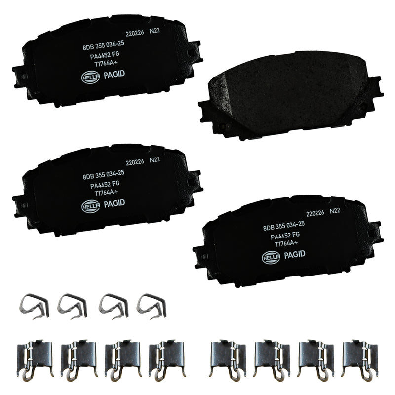 HELLA Brakes Ceramic & Semi-Metallic DISC BRAKE PAD SET - 355034251
