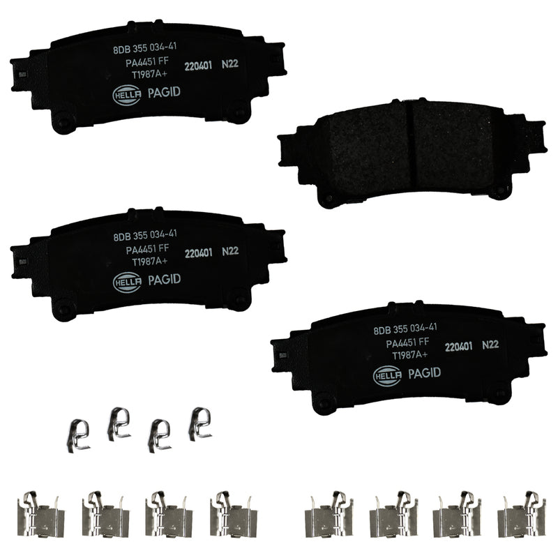 HELLA Brakes Ceramic & Semi-Metallic DISC BRAKE PAD SET - 355034411