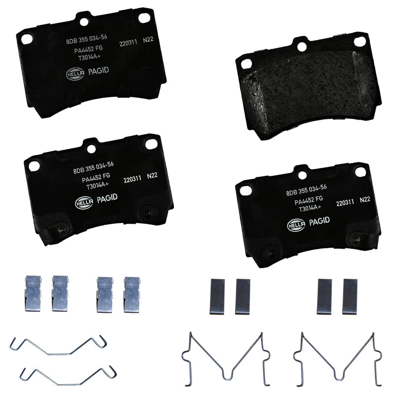 HELLA Brakes Ceramic & Semi-Metallic DISC BRAKE PAD SET - 355034561
