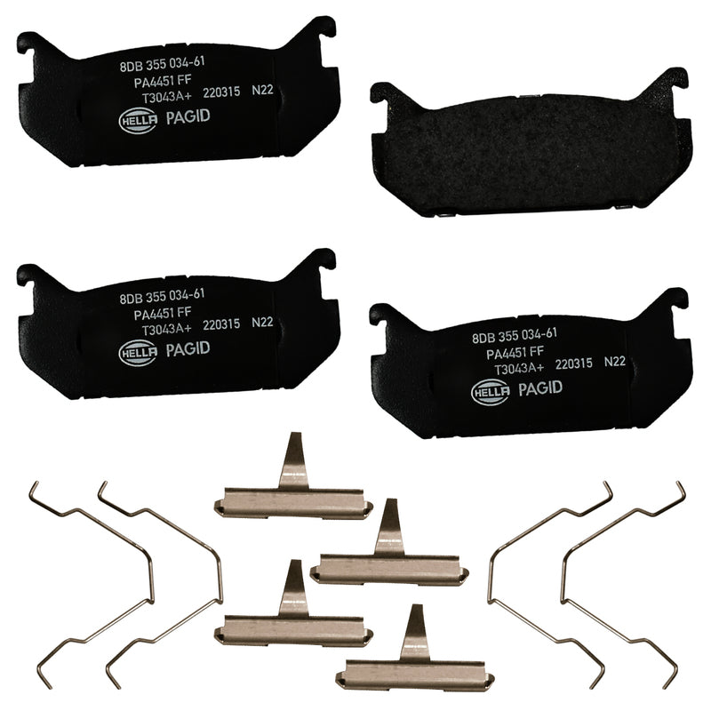 HELLA Brakes Ceramic & Semi-Metallic DISC BRAKE PAD SET - 355034611