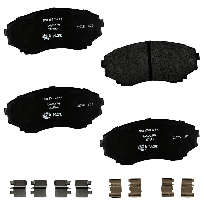 HELLA Brakes Ceramic & Semi-Metallic DISC BRAKE PAD SET - 355034661