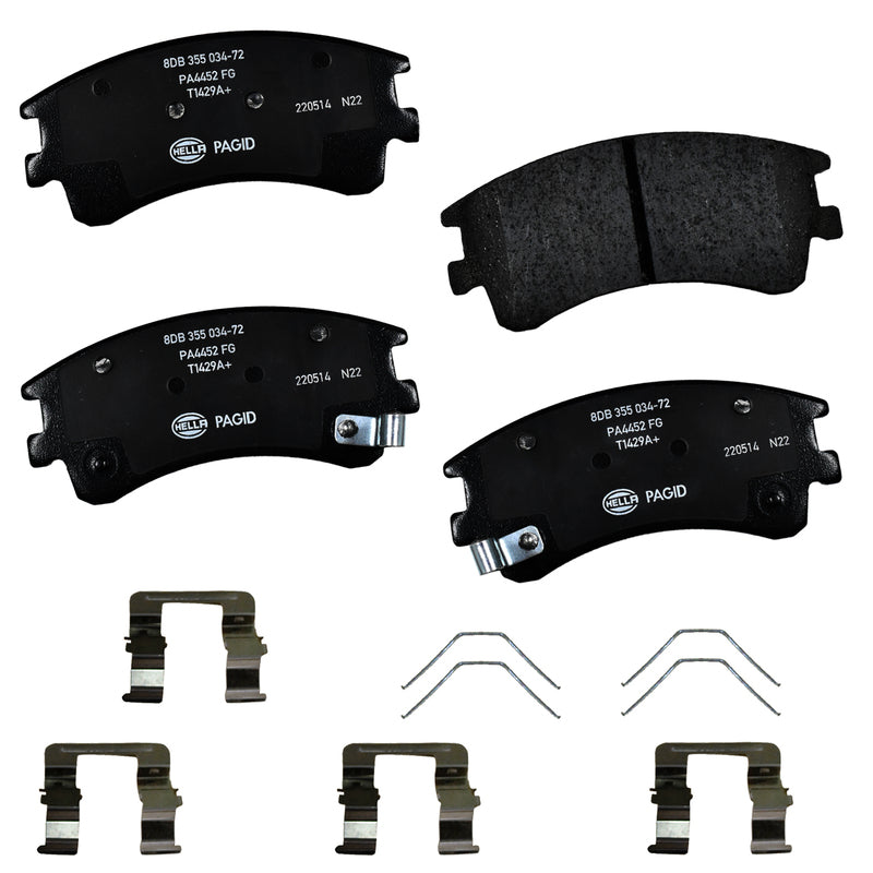 HELLA Brakes Ceramic & Semi-Metallic DISC BRAKE PAD SET - 355034721