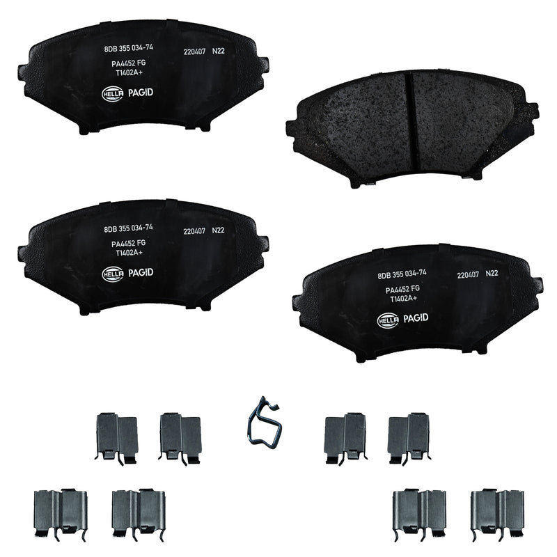 HELLA Brakes Ceramic & Semi-Metallic DISC BRAKE PAD SET - 355034741