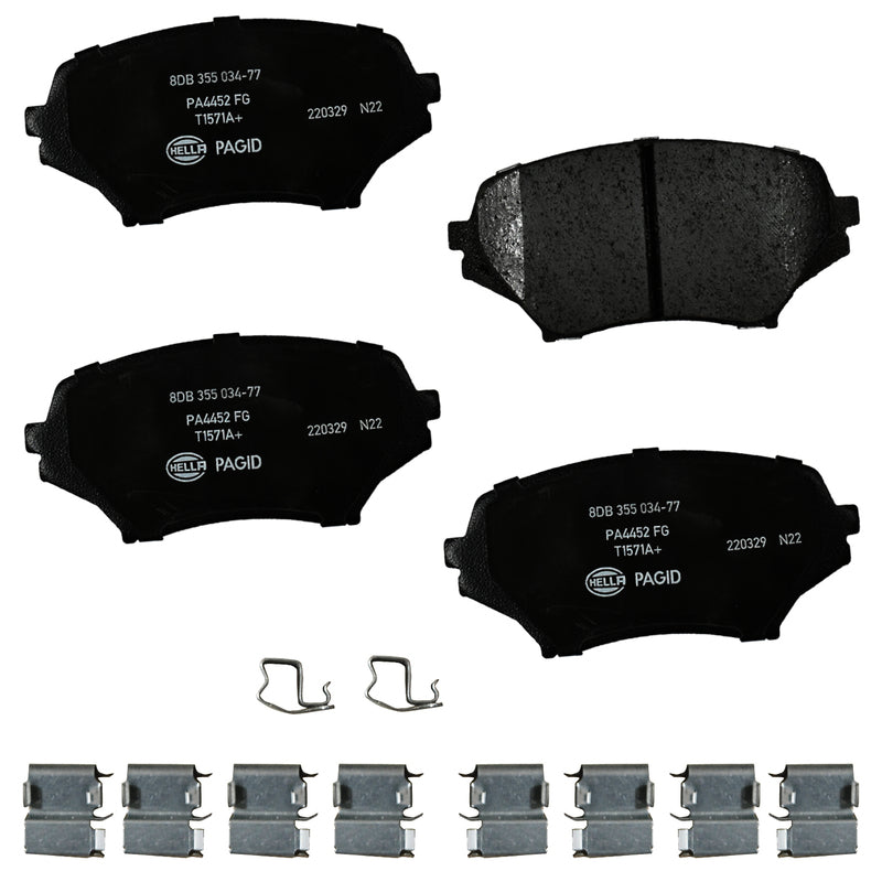 HELLA Brakes Ceramic & Semi-Metallic DISC BRAKE PAD SET - 355034771