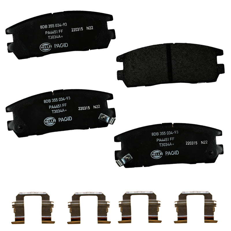 HELLA Brakes Ceramic & Semi-Metallic DISC BRAKE PAD SET - 355034931