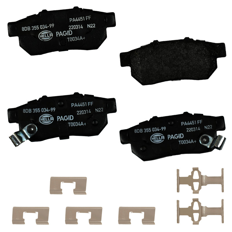 HELLA Brakes Ceramic & Semi-Metallic DISC BRAKE PAD SET - 355034991