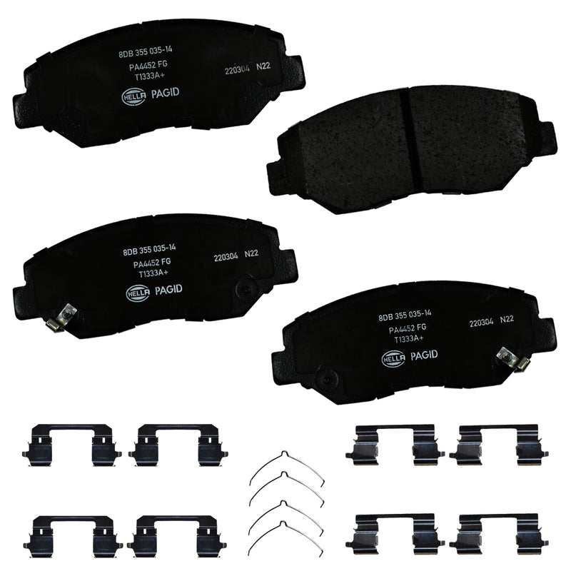 HELLA Brakes Ceramic & Semi-Metallic DISC BRAKE PAD SET - 355035141