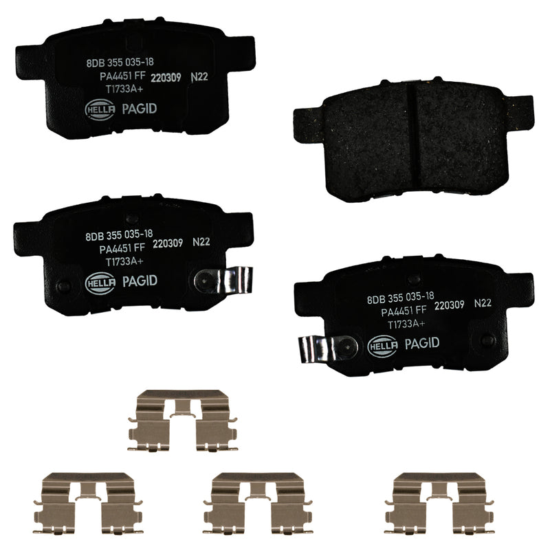 HELLA Brakes Ceramic & Semi-Metallic DISC BRAKE PAD SET - 355035181