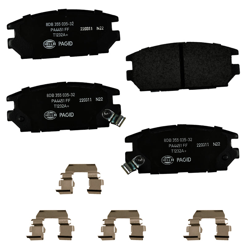HELLA Brakes Ceramic & Semi-Metallic DISC BRAKE PAD SET - 355035321