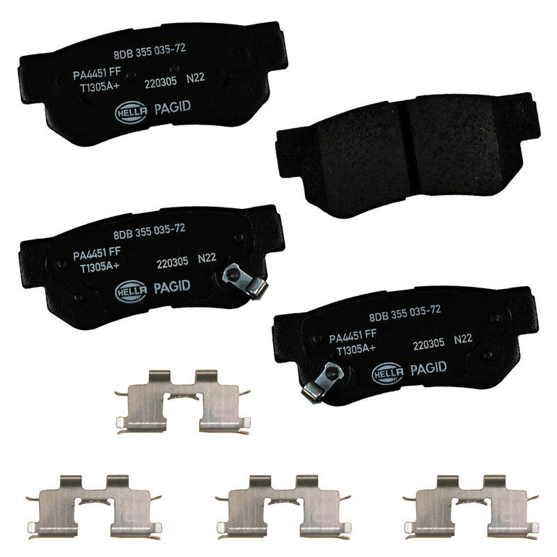 HELLA Brakes Ceramic & Semi-Metallic DISC BRAKE PAD SET - 355035721