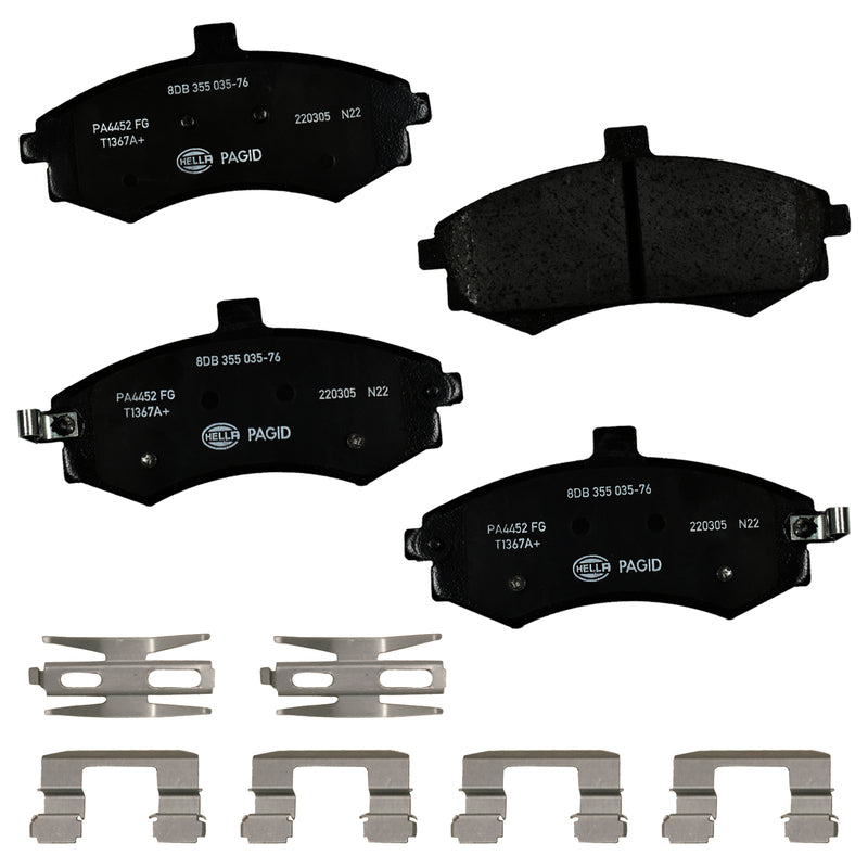 HELLA Brakes Ceramic & Semi-Metallic DISC BRAKE PAD SET - 355035761