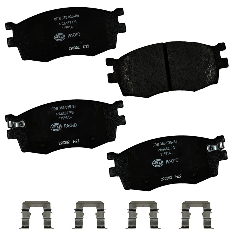 HELLA Brakes Ceramic & Semi-Metallic DISC BRAKE PAD SET - 355035841