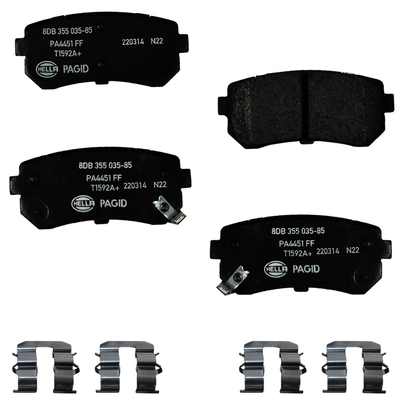 HELLA Brakes Ceramic & Semi-Metallic DISC BRAKE PAD SET - 355035851