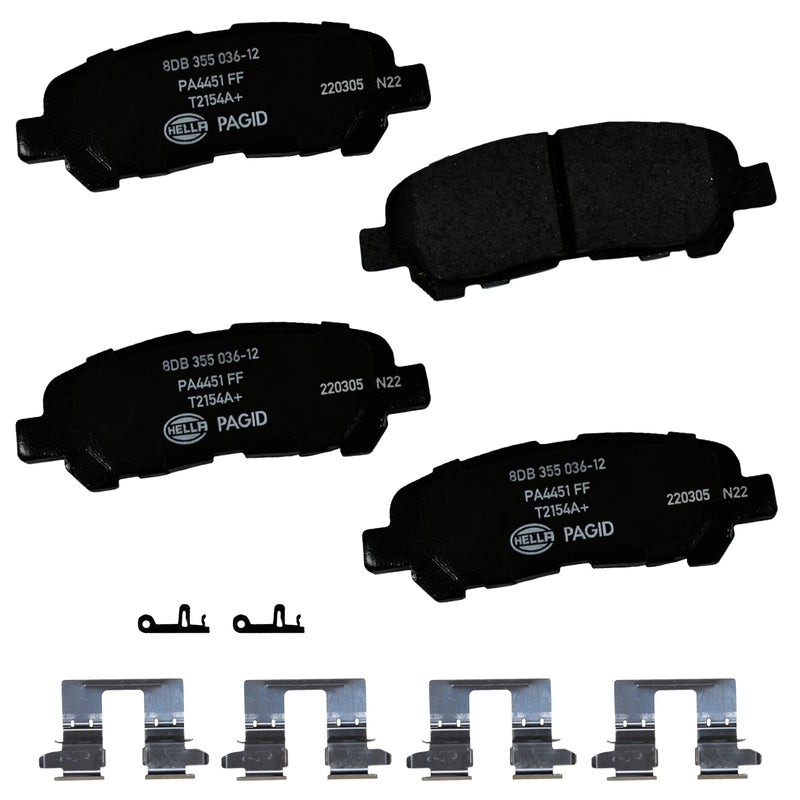 HELLA Brakes Ceramic & Semi-Metallic DISC BRAKE PAD SET - 355036121