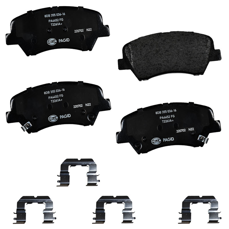HELLA Brakes Ceramic & Semi-Metallic DISC BRAKE PAD SET - 355036161