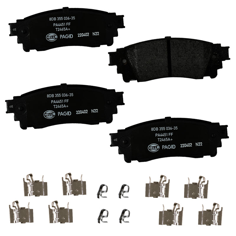 HELLA Brakes Ceramic & Semi-Metallic DISC BRAKE PAD SET - 355036351