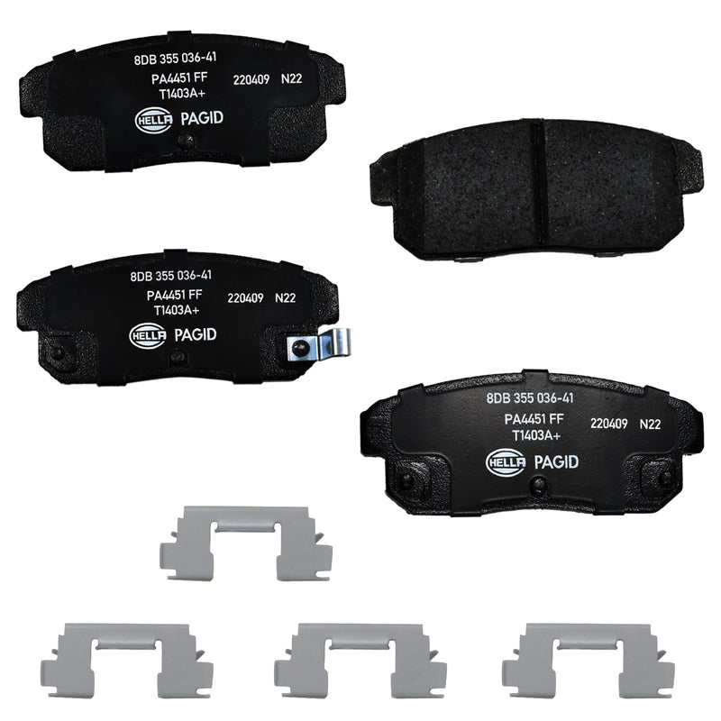 HELLA Brakes Ceramic & Semi-Metallic DISC BRAKE PAD SET - 355036411