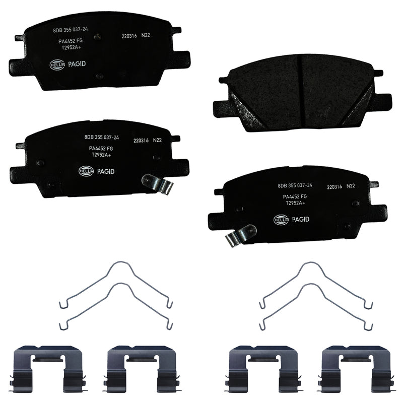HELLA Brakes Ceramic & Semi-Metallic DISC BRAKE PAD SET - 355037241