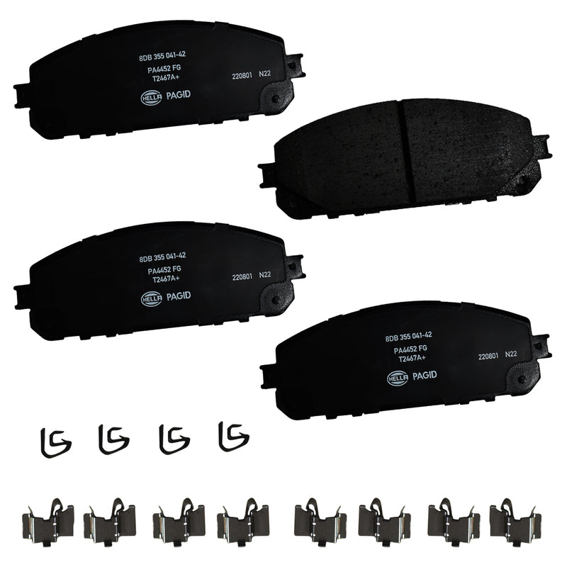 HELLA Brakes Ceramic & Semi-Metallic DISC BRAKE PAD SET - 355041421