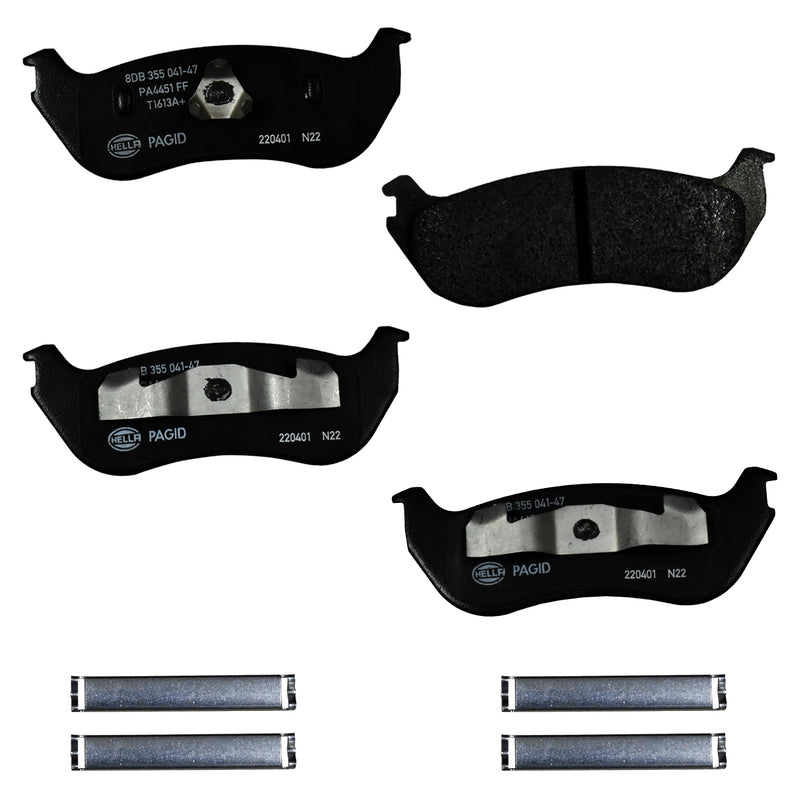HELLA Brakes Ceramic & Semi-Metallic DISC BRAKE PAD SET - 355041471