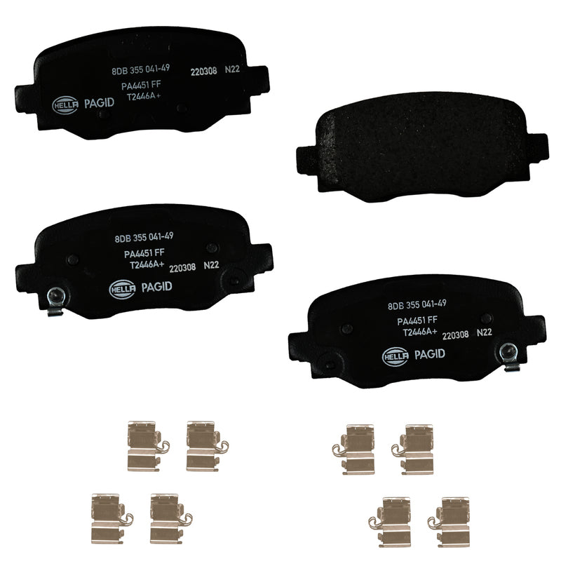 HELLA Brakes Ceramic & Semi-Metallic DISC BRAKE PAD SET - 355041491