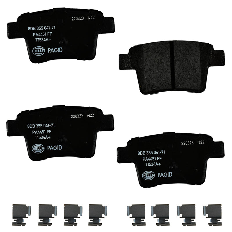 HELLA Brakes Ceramic & Semi-Metallic DISC BRAKE PAD SET - 355041711