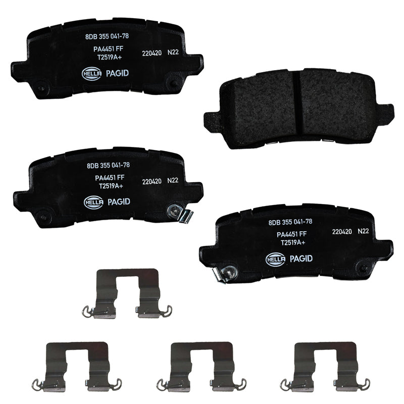 HELLA Brakes Ceramic & Semi-Metallic DISC BRAKE PAD SET - 355041781