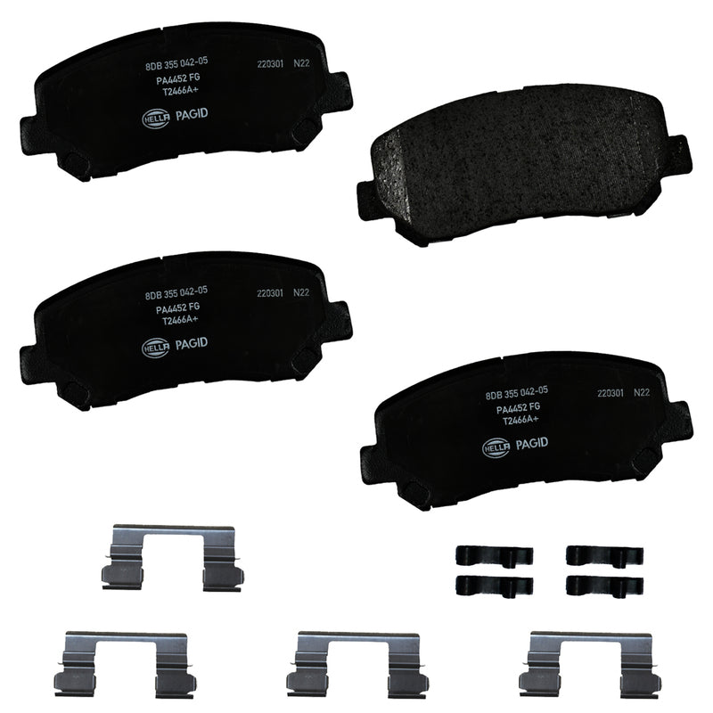 HELLA Brakes Ceramic & Semi-Metallic DISC BRAKE PAD SET - 355042051