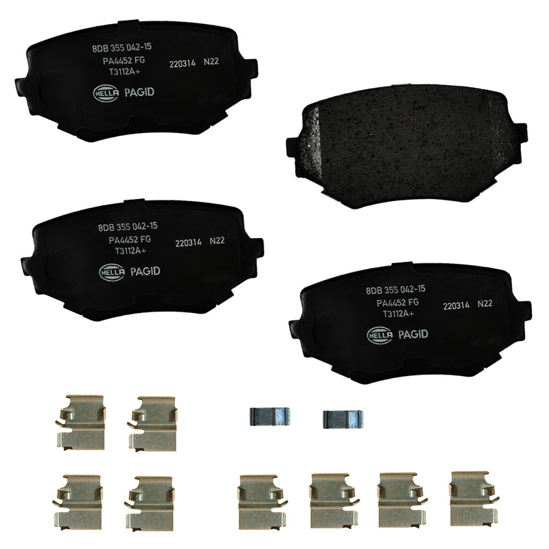 HELLA Brakes Ceramic & Semi-Metallic DISC BRAKE PAD SET - 355042151