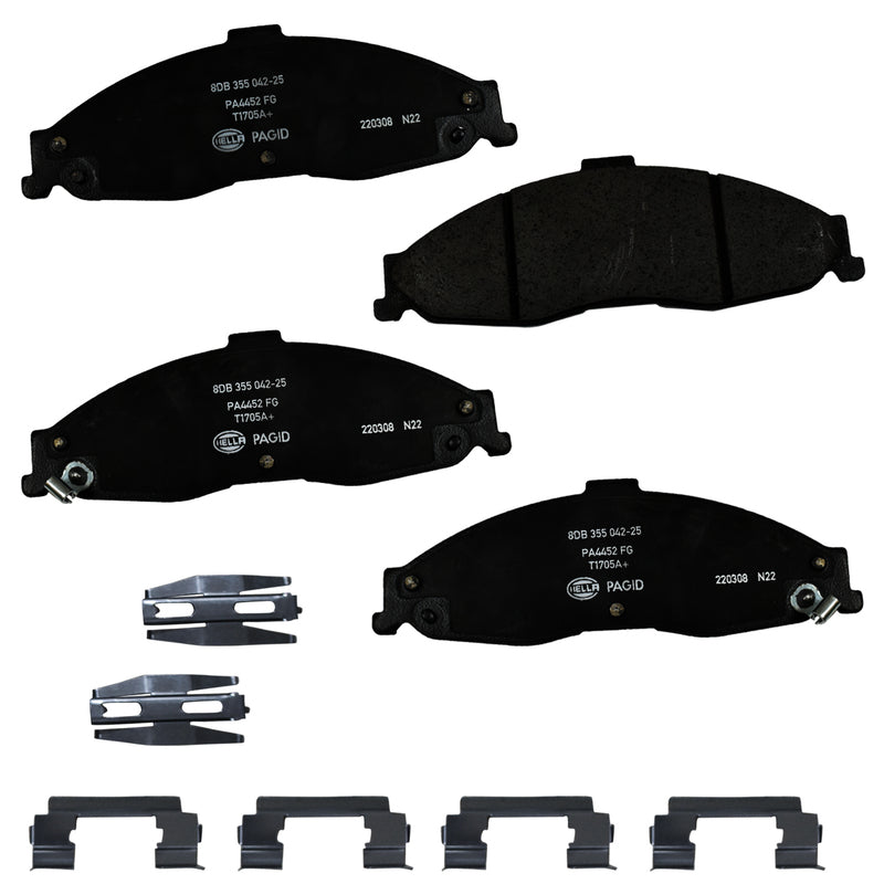 HELLA Brakes Ceramic & Semi-Metallic DISC BRAKE PAD SET - 355042251