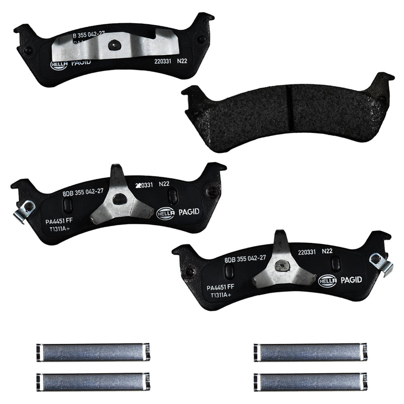 HELLA Brakes Ceramic & Semi-Metallic DISC BRAKE PAD SET - 355042271