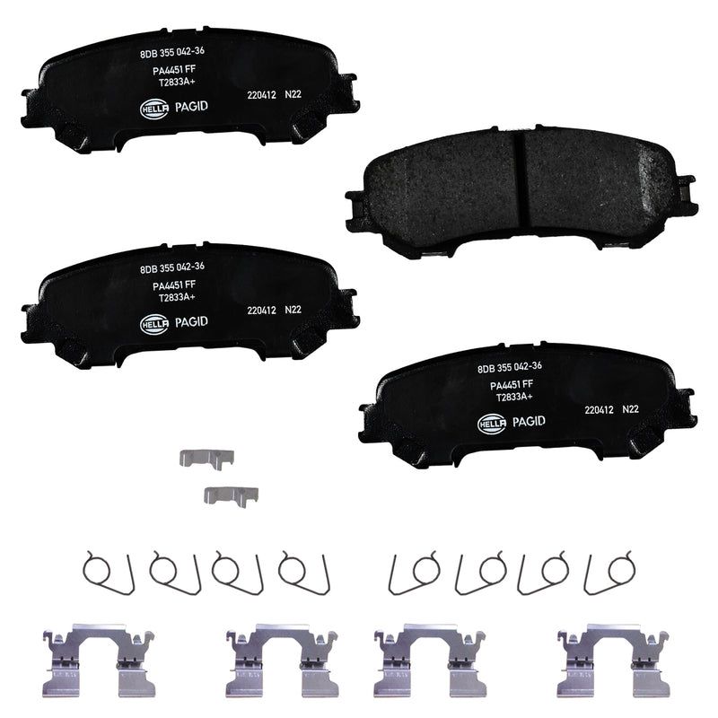 HELLA Brakes Ceramic & Semi-Metallic DISC BRAKE PAD SET - 355042361