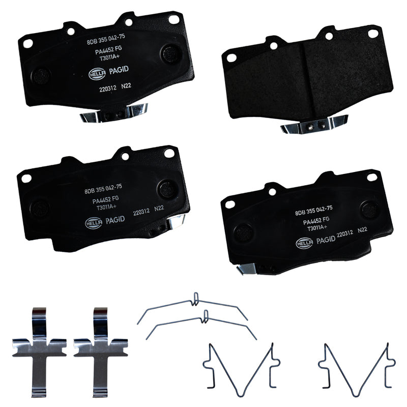 HELLA Brakes Ceramic & Semi-Metallic DISC BRAKE PAD SET - 355042751