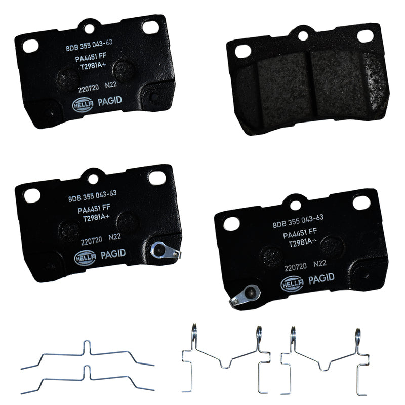 HELLA Brakes Ceramic & Semi-Metallic DISC BRAKE PAD SET - 355043631