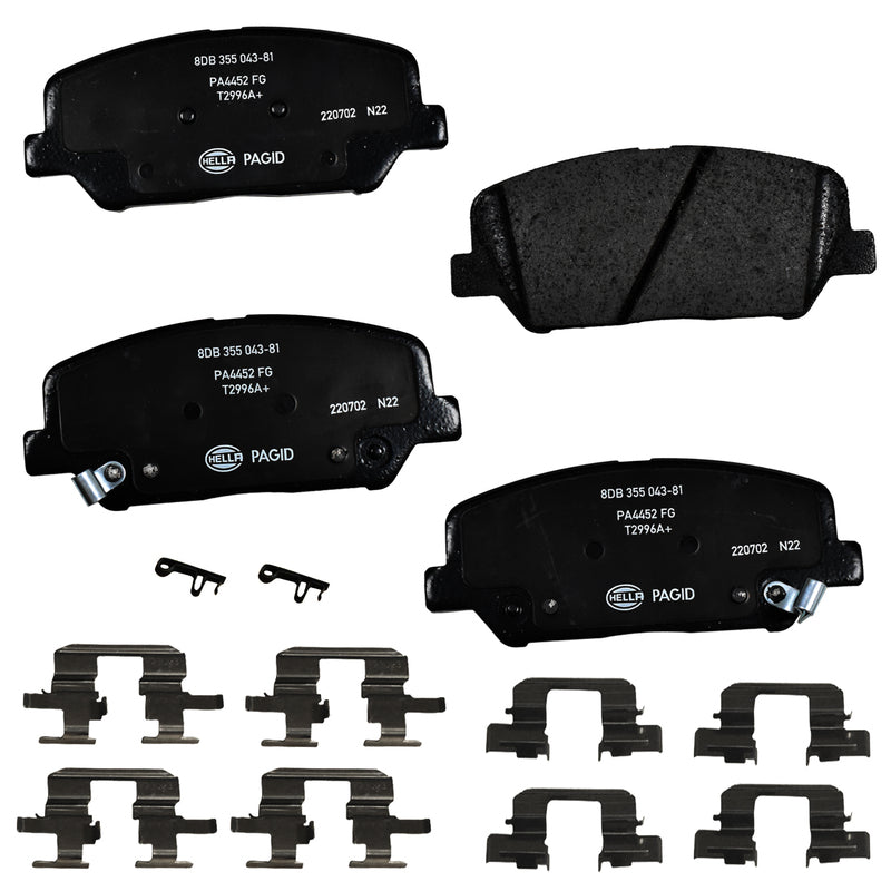 HELLA Brakes Ceramic & Semi-Metallic DISC BRAKE PAD SET - 355043811