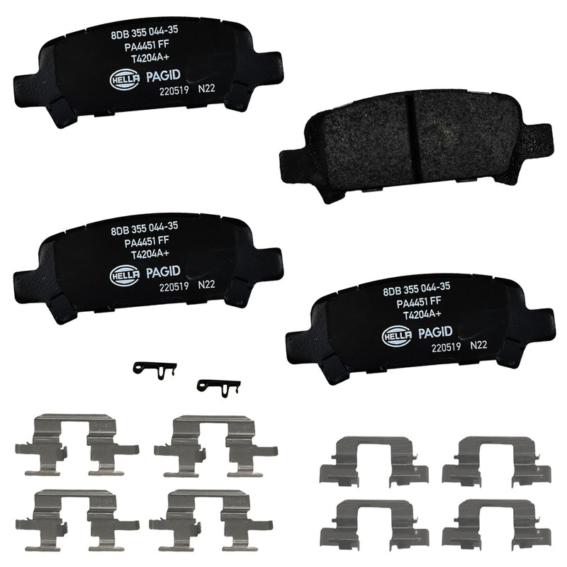 HELLA Brakes Ceramic & Semi-Metallic DISC BRAKE PAD SET - 355044351