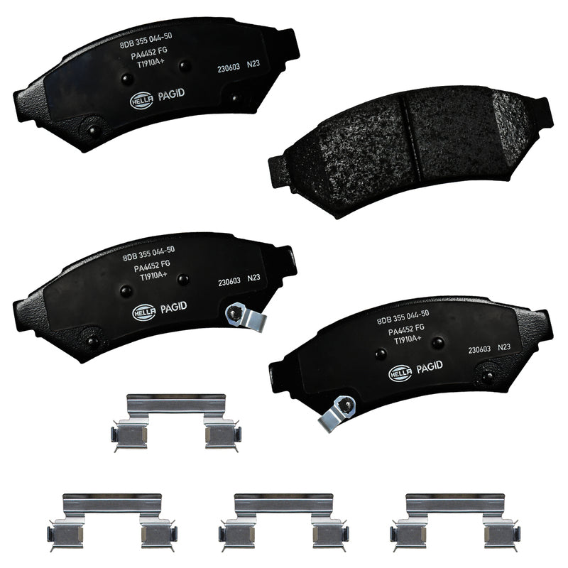 HELLA Brakes Ceramic & Semi-Metallic Disc Brake Pad Set - 355044501