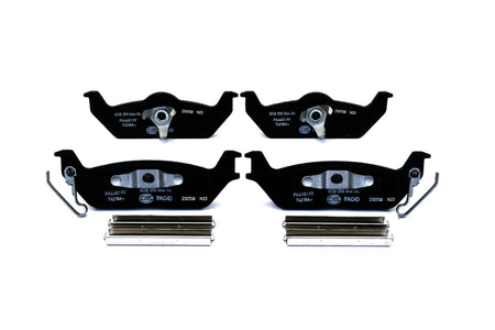 HELLA Brakes Ceramic & Semi-Metallic Disc Brake Pad Set - 355044541