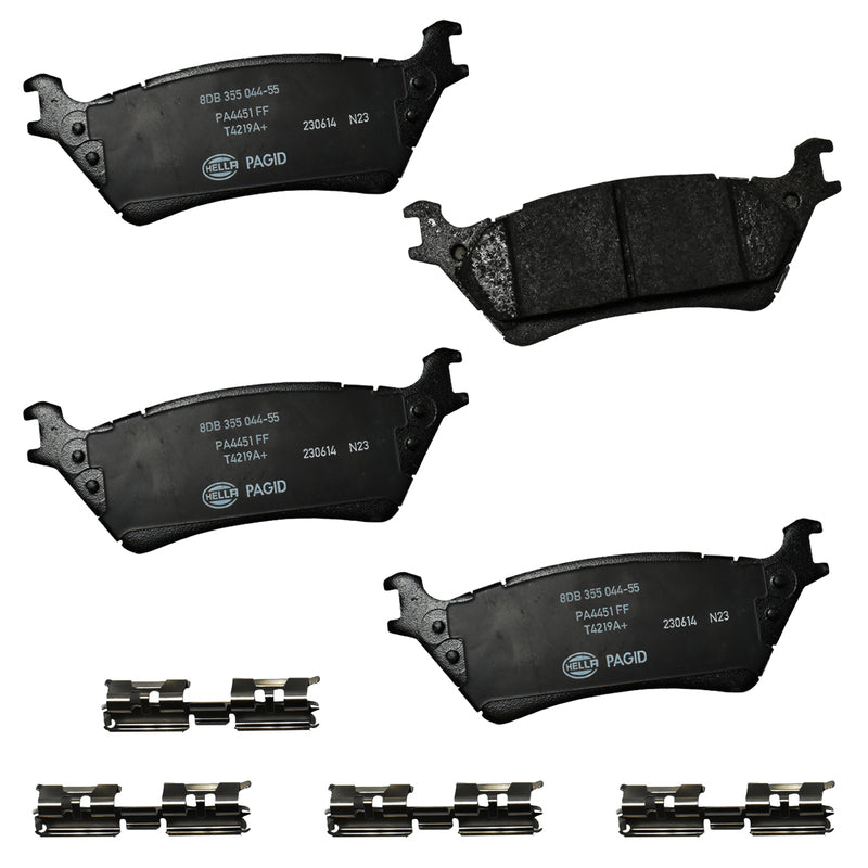 HELLA Brakes Ceramic & Semi-Metallic Disc Brake Pad Set - 355044551