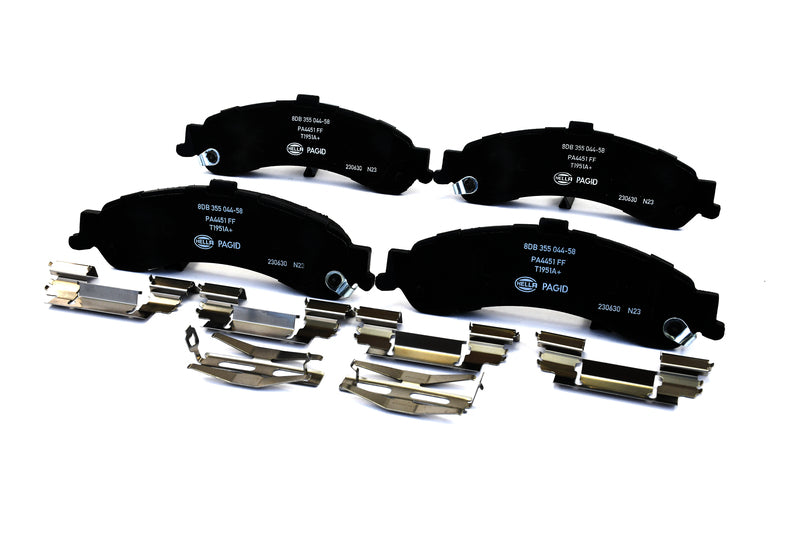 HELLA Brakes Ceramic & Semi-Metallic Disc Brake Pad Set - 355044581