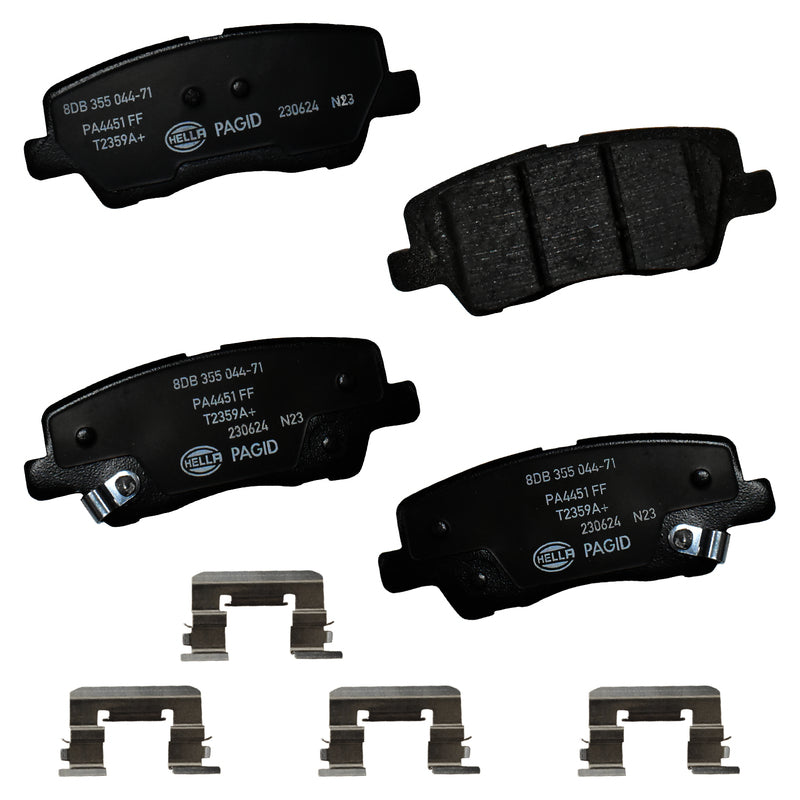 HELLA Brakes Ceramic & Semi-Metallic Disc Brake Pad Set - 355044711