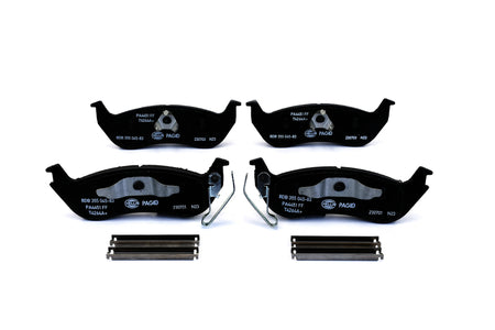 HELLA Brakes Ceramic & Semi-Metallic Disc Brake Pad Set - 355045831
