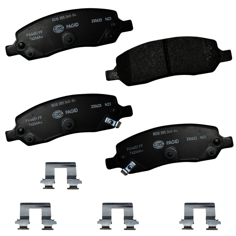 HELLA Brakes Ceramic & Semi-Metallic Disc Brake Pad Set - 355045841