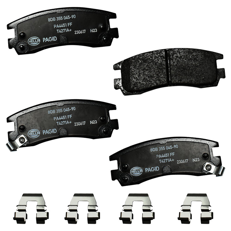 HELLA Brakes Ceramic & Semi-Metallic Disc Brake Pad Set - 355045901