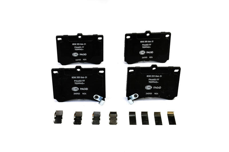 HELLA Brakes Ceramic & Semi-Metallic Disc Brake Pad Set - 355046311
