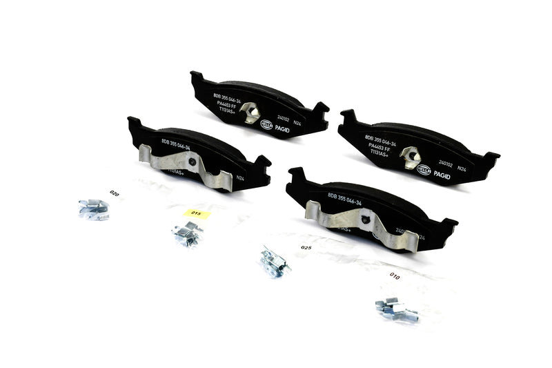 HELLA Brakes Ceramic & Semi-Metallic Disc Brake Pad Set - 355046341